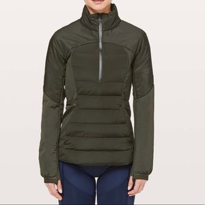 Lululemon Down For It All Pullover Dark Olive